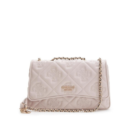 Borsa Donna Tracolla Marieke Guess Light Beige Logo  Valigeria.it