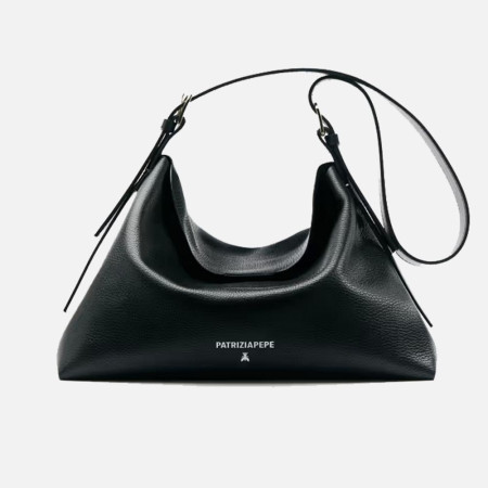 Borsa donna tracolla media Patrizia Pepe Never Nero