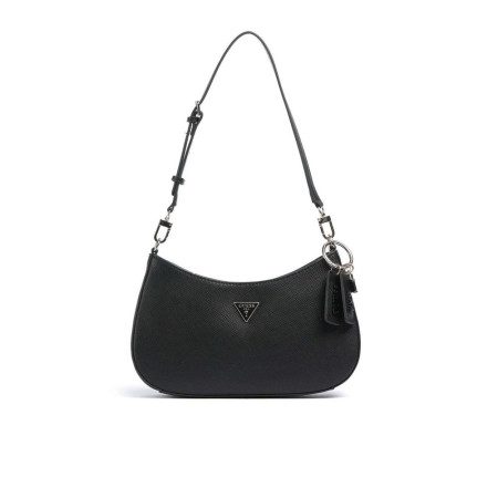 Borsa donna tracolla mezzaluna Guess Noelle Black