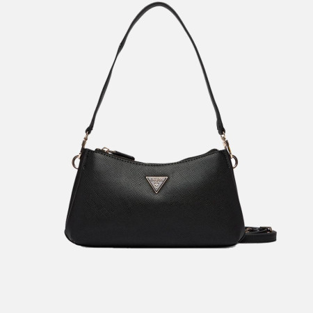 Borsa donna tracolla mezzaluna Guess Noelle Black