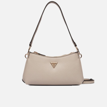 Borsa donna tracolla mezzaluna Guess Noelle Taupe