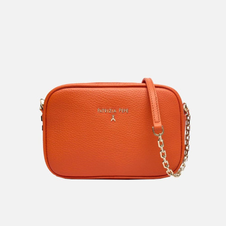 Borsa Donna tracolla con zip superiore Patrizia Pepe Deep Orange