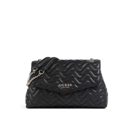 Borsa donna tracolla con patta piccola Guess Melisandra Black