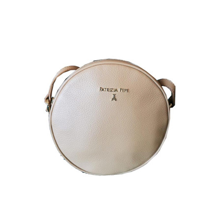Borsa Donna Tracolla Tonda Patrizia Pepe Pompei Beige  Valigeria.it