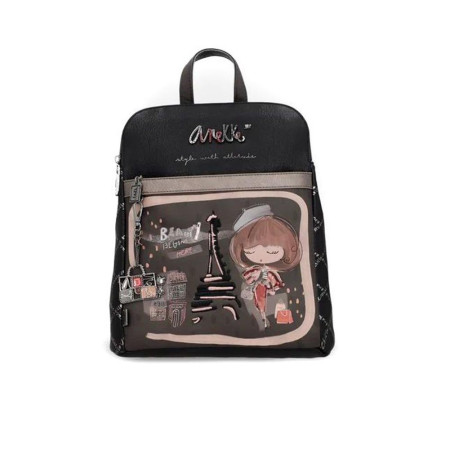 Borsa donna zainetto chiusura zip stondato Anekke Mademoiselle Multicolor