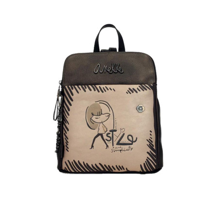 Borsa donna zainetto quadrato Anekke Koko Multicolor