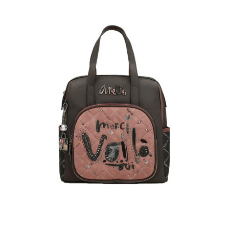 Borsa donna zainetto quadrato con manici Anekke Parisian Multicolor