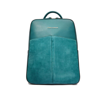 Borsa donna zainetto quadrato porta computer 14 Piquadro Corner 2.0 Ottone