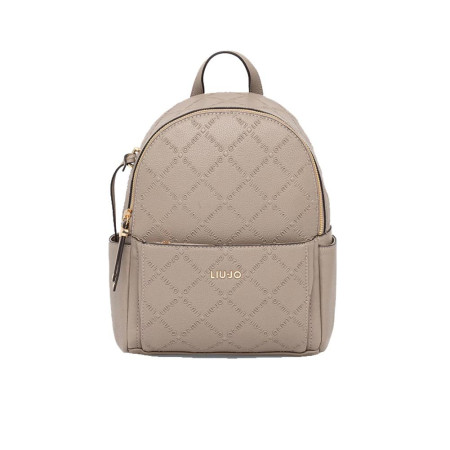Borsa donna zainetto chiusura zip stondato con 3 tasche Liu Jo Adonia Desert Taupe