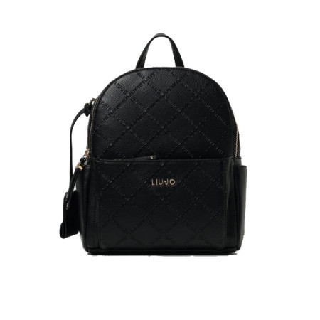 Borsa donna zainetto chiusura zip stondato con 3 tasche Liu Jo Adonia Nero