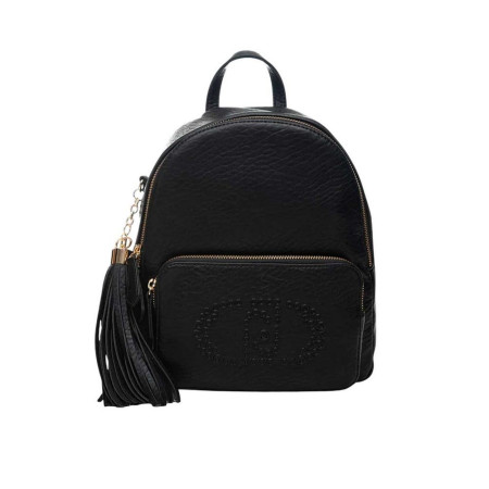 Borsa donna zainetto chiusura zip stondato con tasca davanti Liu Jo Samiana Nero