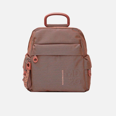 Borsa donna zainetto chiusura zip stondato Mandarina MD 20 Pecan Nut