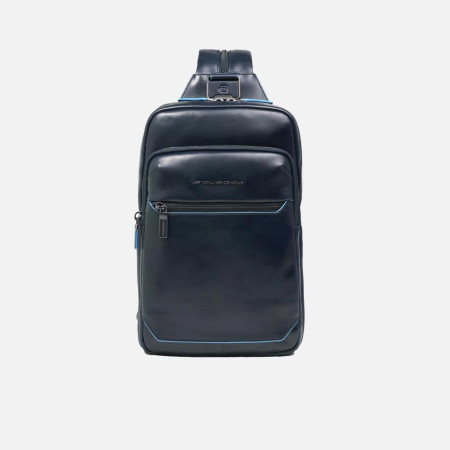 Borsello monospalla con portabilità a zaino Piquadro Blue Square Blu2