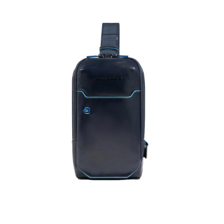 Borsello monospalla personalizzabile Piquadro Blue Square Blu2