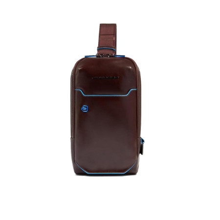 Borsello monospalla personalizzabile Piquadro Blue Square Mogano