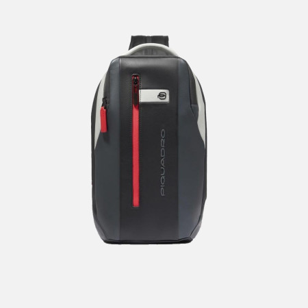 Borsello monospalla con portabilità a zaino Piquadro Urban Grigio/Nero