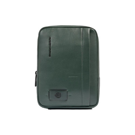 Borsello piatto con tasca anteriore piccolo Piquadro Verde