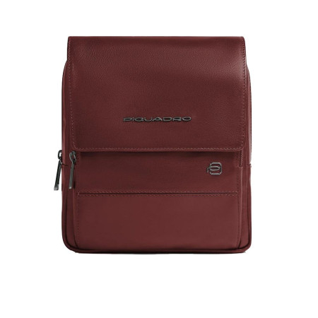 Borsello tozzo con patta Piquadro Marrone