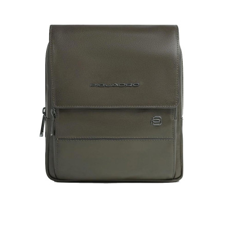 Borsello tozzo con patta Piquadro Verde