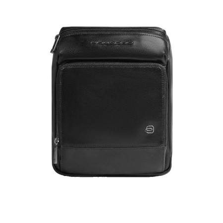 Borsello tozzo con tasca anteriore porta ipad 11 Piquadro Nero