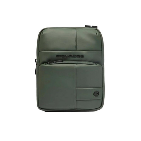 Borsello tozzo con tasca davanti porta ipad mini Piquadro Wollem Verde