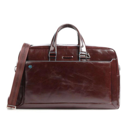 Borsone in Pelle Blue Square Piquadro Mogano  Valigeria.it