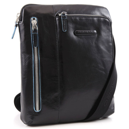 Borsello doppia tasca frontale | Porta iPad iPad®Air | Piquadro Blue Square | CA1816B2-Nero