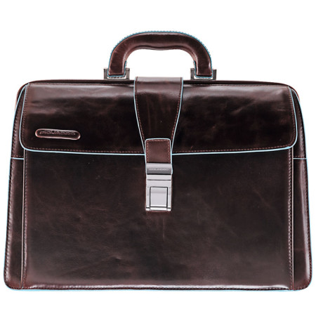 Borsa Medico Vera Pelle | Piquadro Blue Square | CA2007B2-Mogano