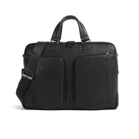 Cartella in Pelle Porta Computer 15.6 Cronus Piqudro CA6026S134-Nero Valigeria-it 