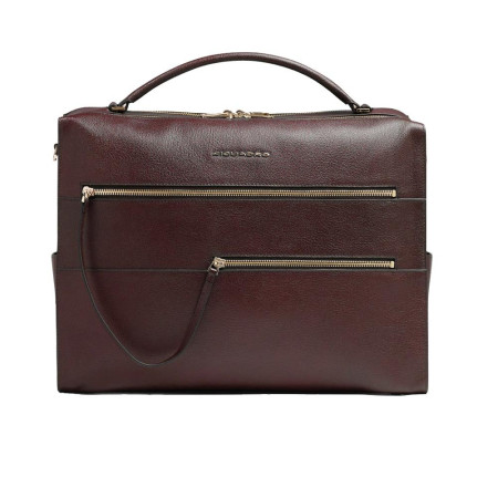 Cartella in pelle 1 manico porta computer 15.6 Piquadro Bordeau
