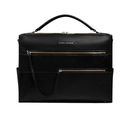 Cartella in pelle 1 manico porta computer 15.6 Piquadro Nero