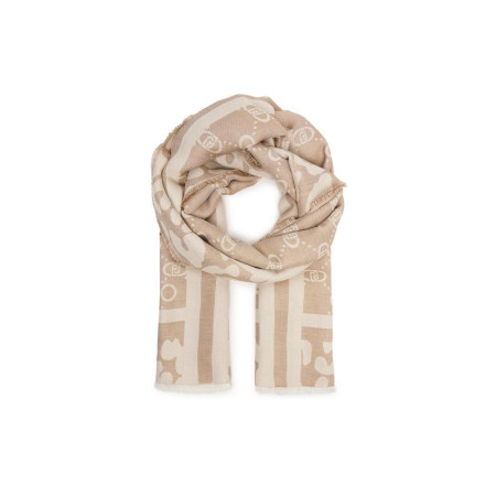 Folard stola jacquard monogram animalier Liu Jo Oat Milk