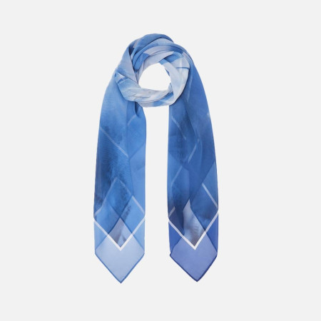 Foulard classico grande sfumato flower Liu Jo Light Blue