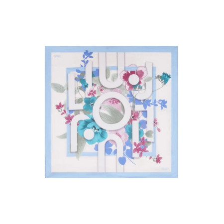 Foulard classico logo flower 90x90 Liu Jo 2A5039T030000120-Cielo Valigeria-it