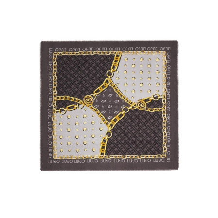 Foulard Maxi 120x120 Chain Liu Jo Nero  Valigeria.it