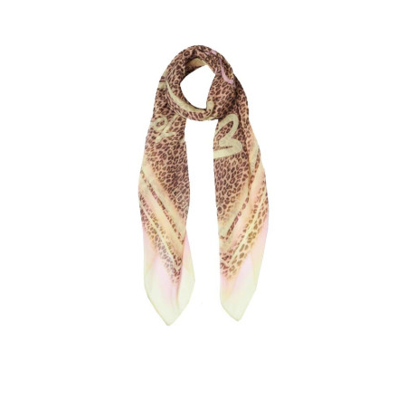 Foulard maxi logo leopard 120x120 Liu Jo 2A5044T030010618-Pale Yellow Valigeria-it