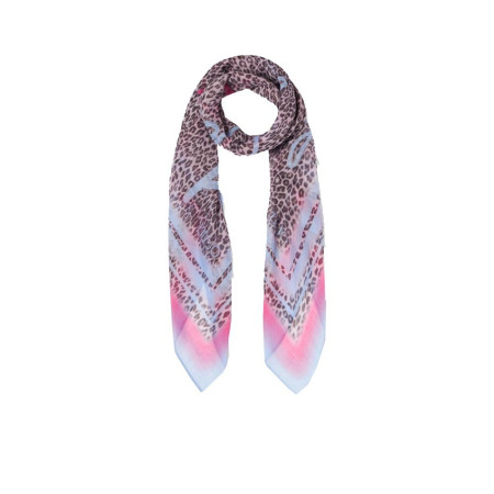 Foulard maxi logo leopard 120x120 Liu Jo 2A5044T030082333-Dark Pink Valigeria-it