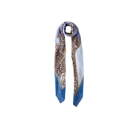 Foulard maxi quadrata chain animalier Liu Jo Light Denim