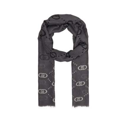 Foulard stola degradè logo Liu Jo Nero