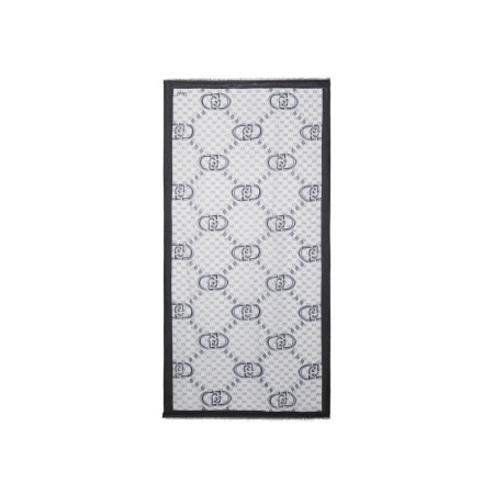 Foulard stola logo sketch 90x180 Liu Jo 2A5029T030022222-Nero Valigeria-it 