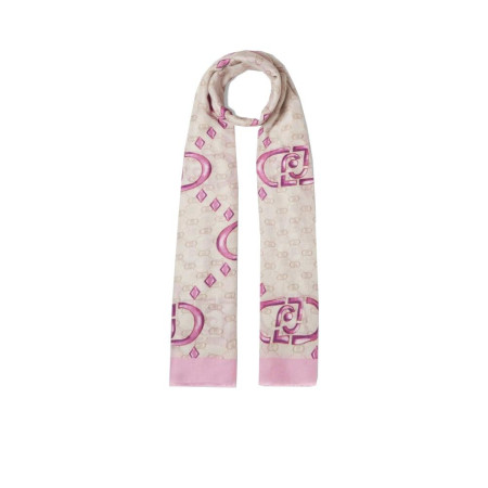 Foulard stola logo sketch 90x180 Liu Jo 2A5029T0300X0661-Bright Candy Valigeria-it