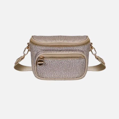 Marsupio con 2 zip tozzo mini Borbonese Sabbia