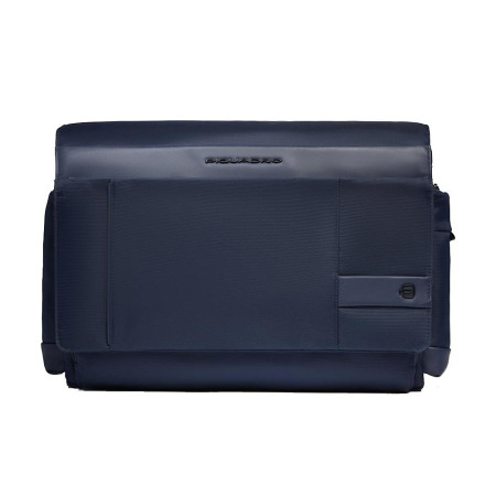 Messenger con patta porta computer Piquadro Blu