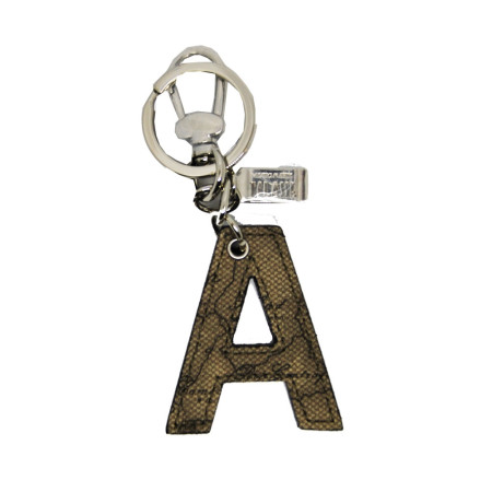 Porta Chiavi Ciondolo Charm Lettera A | Alviero Martini 1^ Classe Geo Tortora | P00A61300590-Tortora