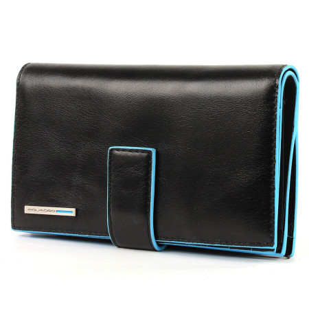 Portafoglio Donna Piquadro | portamonete e porta carte di credito | Linea Blue Square | P1353B2-nero