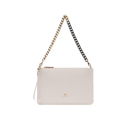 Pochette Alice media con bracciale Bella Cuoieria Fiorentina B000005605420-Bianco Valigeria-it