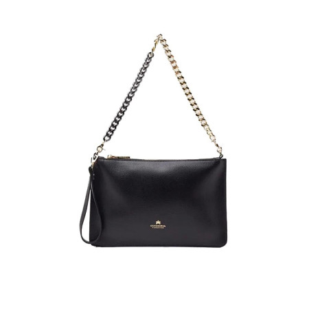Pochette bustina con catena in dollaro Cuoieria Fiorentina Nero