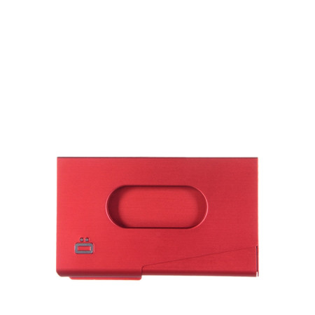 Porta Biglietto Rigido | Ogon One-Touch Aluminium | OG-OT-Red