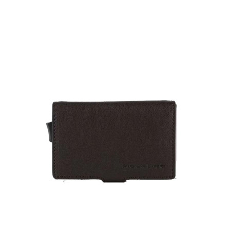 Porta Carte Credito Doppio Black Square Testa Moro  Valigeria.it