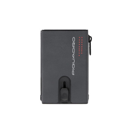 Porta carte di credito metal case doppio Rfid Piquadro Urban Grigio/Nero